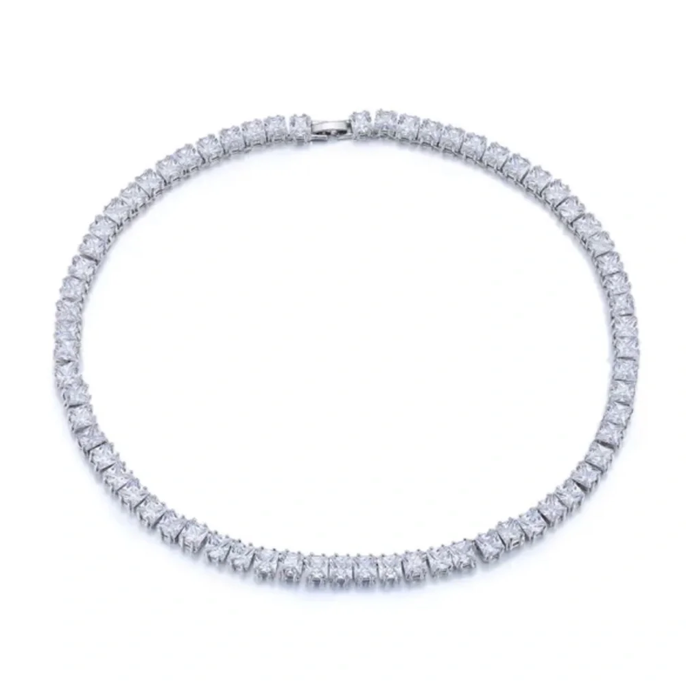 Swarovski Crystals 50 Carat The Matika Tennis Necklace - Picture 8 of 9